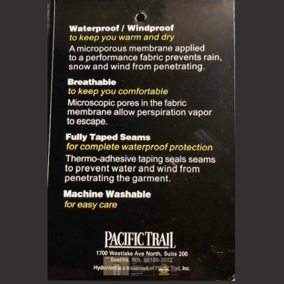 Men's Pacific Trail  Waterproof Hydro Vent Breathable Pants Grey Medium - Picture 5 of 12